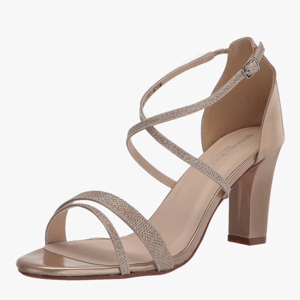 Benjamín walk touch ups women champagne platform wedding party bridesmaid 8.5 M